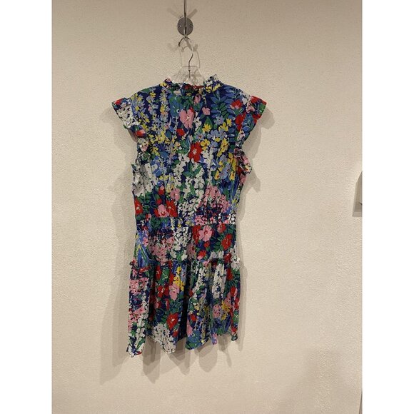 PINCH Dress Womens Large Multicolor Floral Flutter Sleeve Tiered Short Sundress - Picture 4 of 4